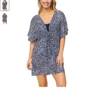 Breezy Caftan Coverup: Color: Navy Size: XL - New